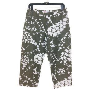 Michael Kors Pants Women’s 10 Linen Cropped Floral Print Crop Capri